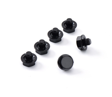 17mm van de Legerings de Decoratieve Spijkers van het Hexuitdraaialuminium Schroeven van de de Elektroforese Zwarte Hub voor Voertuig
