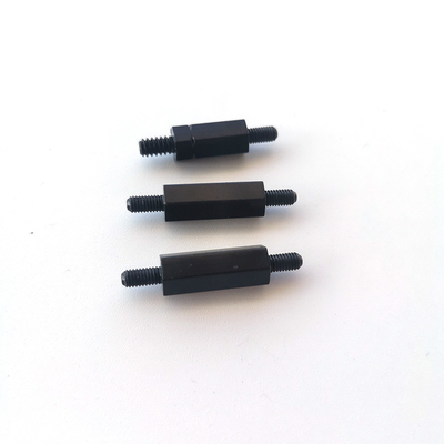 #4-40 Dubbele einddraad Hex Bracket Voor Chassis Connection Koud gesmeed M3 10mm Electrophoresis Zwart Hex Stud