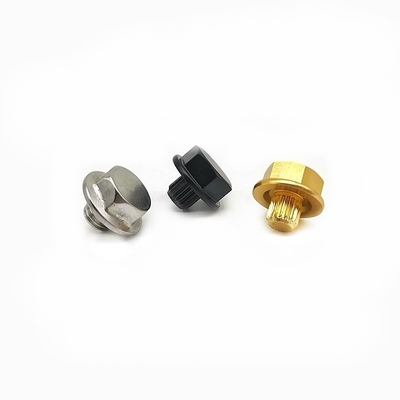 Aangepaste zeshoekige aluminium rechte schroef auto hub decoratieve nagel cd