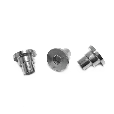 Niet-standaard hexagonale excentrieke spijker 304 roestvrij staal massief plat rond hoofd stap rivet bevestigingsconnector