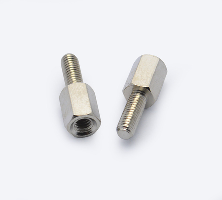 10.8mm Gepolijste Hex #4-40 Hoofd Staal Standoff Schroeven Roestvrij staal Hexagonale Single Standoff Schroef