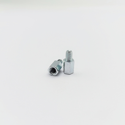 M4 Zeskant Afstandsschroef 8mm Roestvrij Staal Blauw-Zink Gecoat