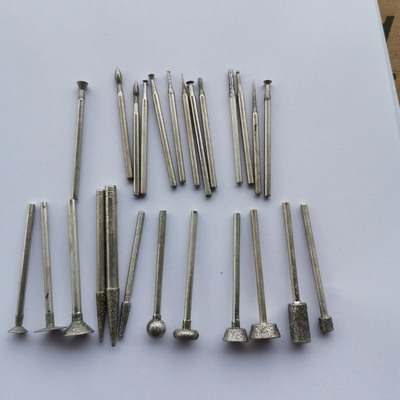 6mm Diamond Rotary Burr Drill Bit met 3mm Steel voor Roterend Hulpmiddel Diamond Nail Head Deburring Tool