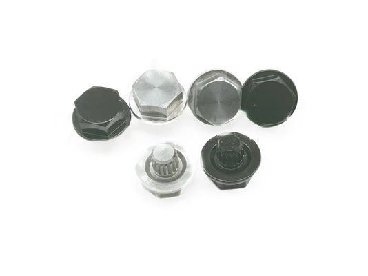 Zwarte van het de Elektroforesewiel van de Aluminiumlegering de Hubschroeven M6x1.0 6.8mm Hoofdhoogte