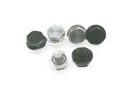 Zwarte van het de Elektroforesewiel van de Aluminiumlegering de Hubschroeven M6x1.0 6.8mm Hoofdhoogte