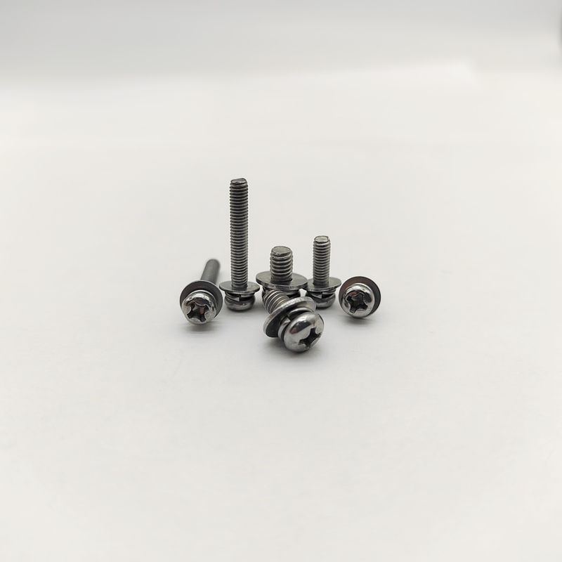 Phillips Pan hoofdschroeven met vergrendelingswasser Zinkgeplatte veer + platte wasser inclusief anti-lossen M4-M12