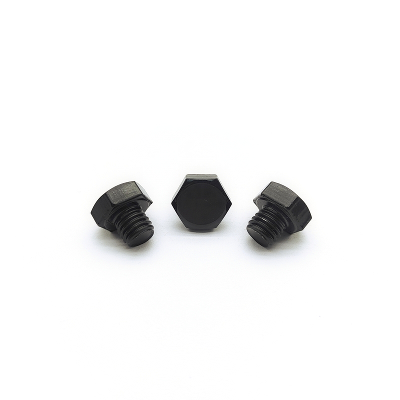 M8x1,25 mm roestvrij staal Hex Bolt 12,3 mm Zwart Elektrochrom