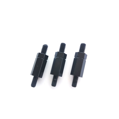 #4-40 Dubbele einddraad Hex Bracket Voor Chassis Connection Koud gesmeed M3 10mm Electrophoresis Zwart Hex Stud