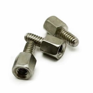 10.8mm Gepolijste Hex #4-40 Hoofd Staal Standoff Schroeven Roestvrij staal Hexagonale Single Standoff Schroef