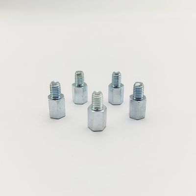 M4 Zeskant Afstandsschroef 8mm Roestvrij Staal Blauw-Zink Gecoat