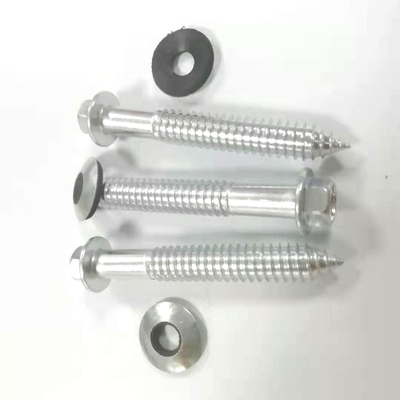 Zelf Onttrekkende Schroefss 304, Schroeven van het de Schroevendakwerk van de Roestvrij staalflens de Hoofd Zelf Onttrekkende met Wasmachine