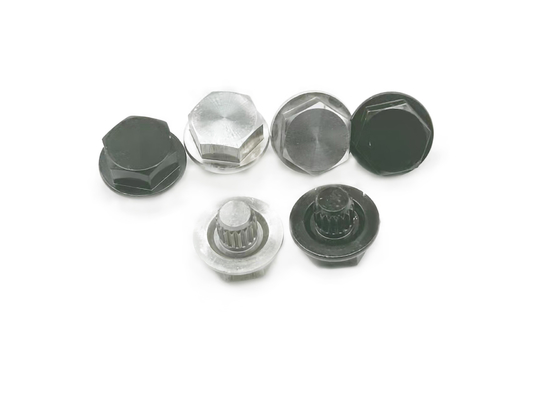 Zwarte van het de Elektroforesewiel van de Aluminiumlegering de Hubschroeven M6x1.0 6.8mm Hoofdhoogte